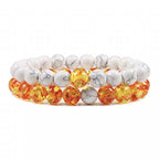 Natural Volcanic Stone White Pine Red Pine Tiger Eye Beaded Set Pi-Mart