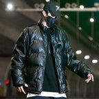 Men's Stand-up Collar Overalls Trendy Padded Jacket