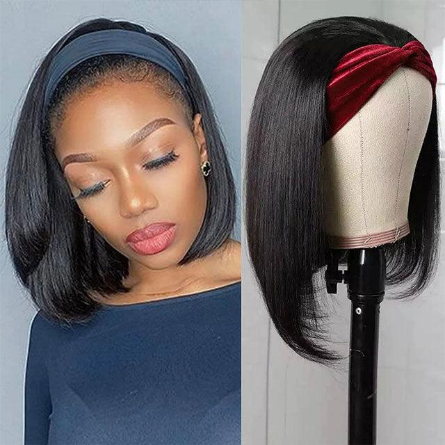 Afro Kinky Curly Short Bob Wigs Headband Wigs for Black Women Water Wave Synthetic Hair Wigs Wigs For Black Women Cosplay Wigs For Women Stevvex