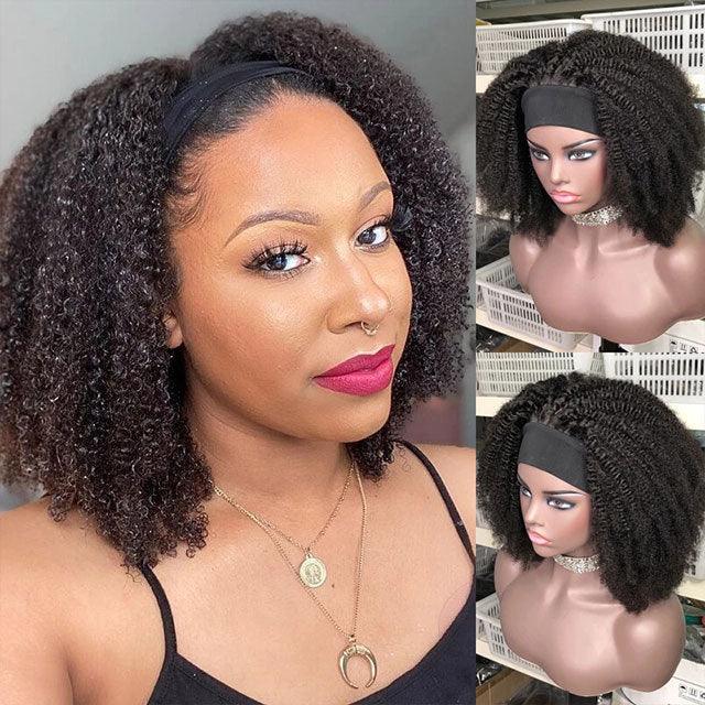 Afro Kinky Curly Short Bob Wigs Headband Wigs for Black Women Water Wave Synthetic Hair Wigs Wigs For Black Women Cosplay Wigs For Women Stevvex
