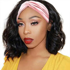 Afro Kinky Curly Short Bob Wigs Headband Wigs for Black Women Water Wave Synthetic Hair Wigs Wigs For Black Women Cosplay Wigs For Women Stevvex