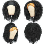 Afro Kinky Curly Short Bob Wigs Headband Wigs for Black Women Water Wave Synthetic Hair Wigs Wigs For Black Women Cosplay Wigs For Women Stevvex