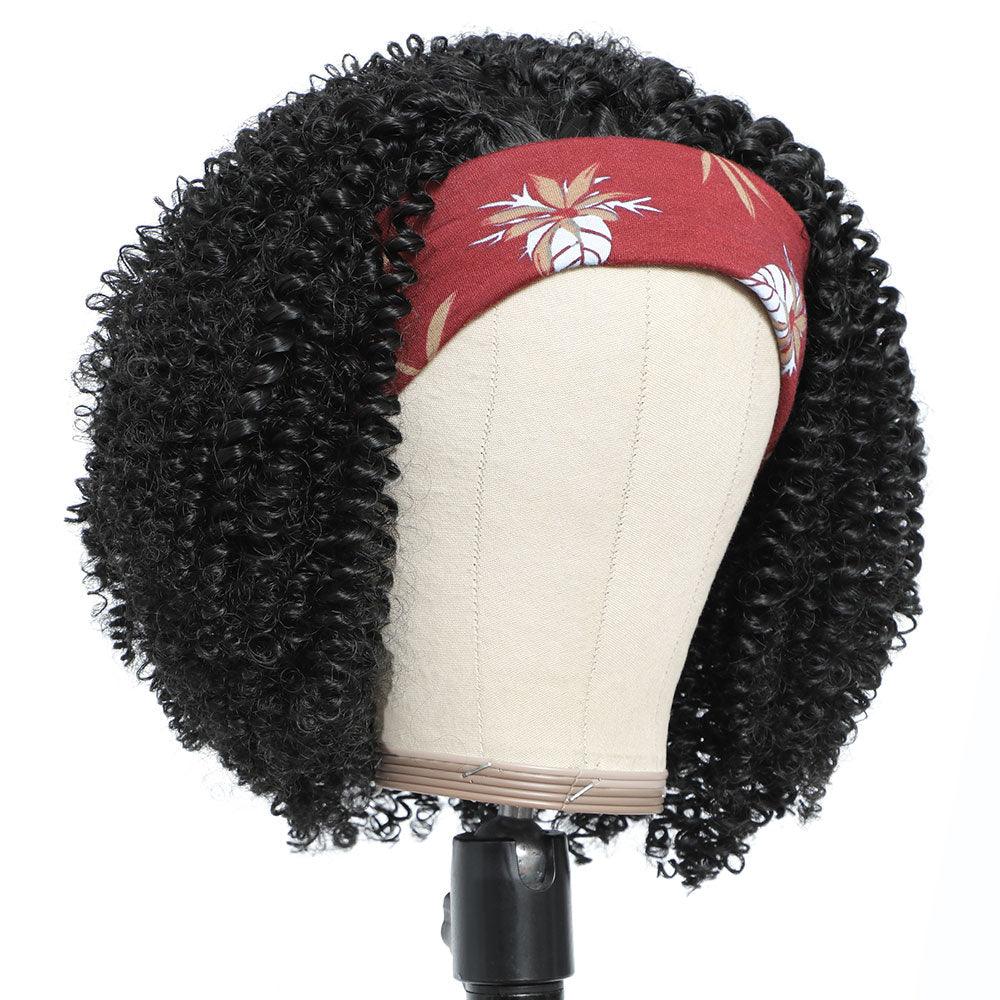 Afro Kinky Curly Short Bob Wigs Headband Wigs for Black Women Water Wave Synthetic Hair Wigs Wigs For Black Women Cosplay Wigs For Women Stevvex