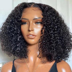 Afro Kinky Curly Wig Human Hair Wigs T Part Transparent Lace Short Curly Bob Wigs Thick Wigs For Women Human Hair Wigs Wigs For Black Women Gifts for Girlfriends Stevvex