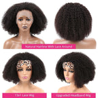 Afro Kinky Curly Wig Human Hair Wigs T Part Transparent Lace Short Curly Bob Wigs Thick Wigs For Women Human Hair Wigs Wigs For Black Women Gifts for Girlfriends Stevvex