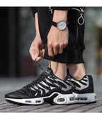Air Cushion Mans Sport Running Shoes Breathable Sneakers Summer Tennis Outdoor Training Racing Lightweight Running Gym Sneakers Jogging Walking Mens Sneakers Stevvex