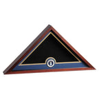 Flags Connections - 5x9 Burial/Funeral/Veteran Flag Elegant Display Case with Base, Solid Wood, Mahogany Finish (Air Force). The Military Gift Store