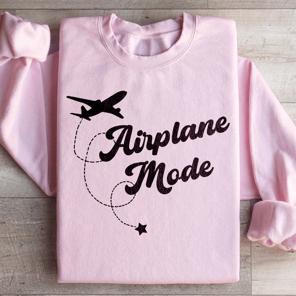 Airplane Mode Sweatshirt Peachy Sunday