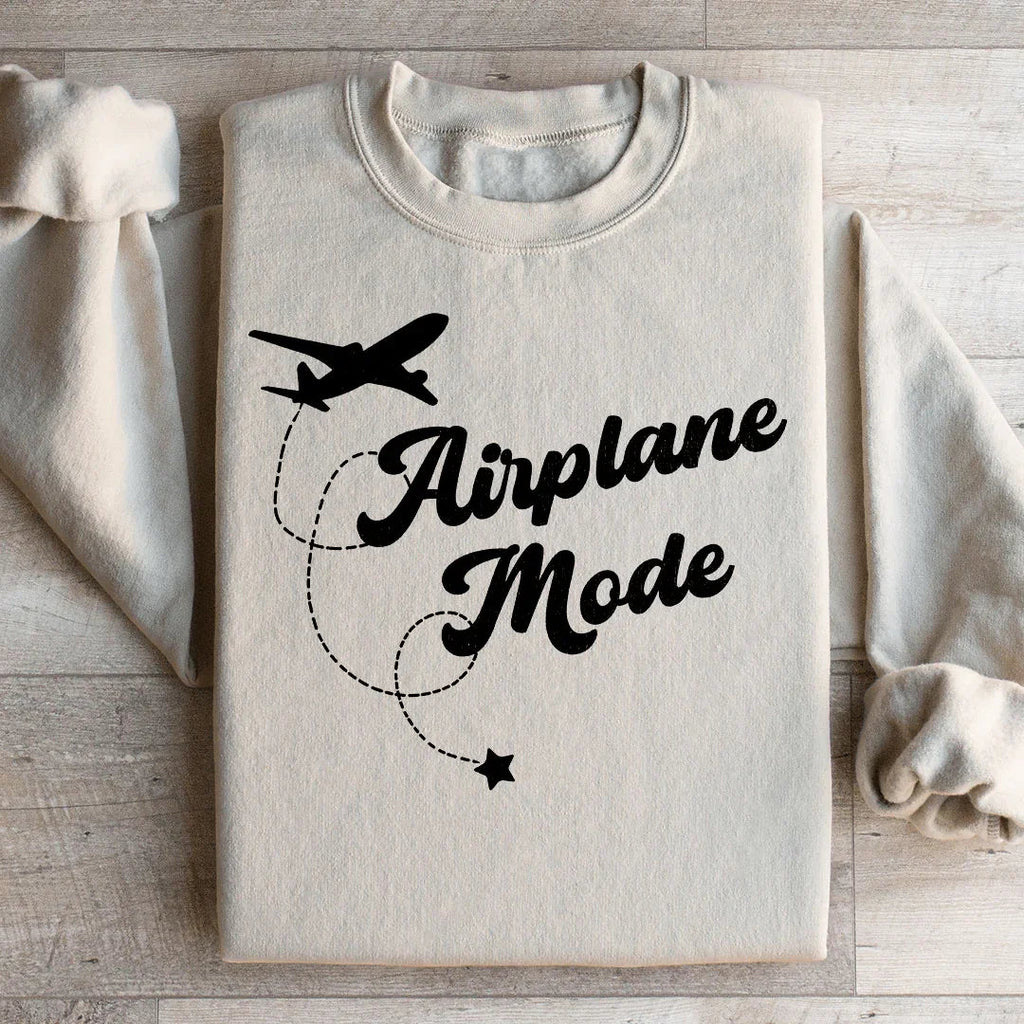 Airplane Mode Sweatshirt Peachy Sunday