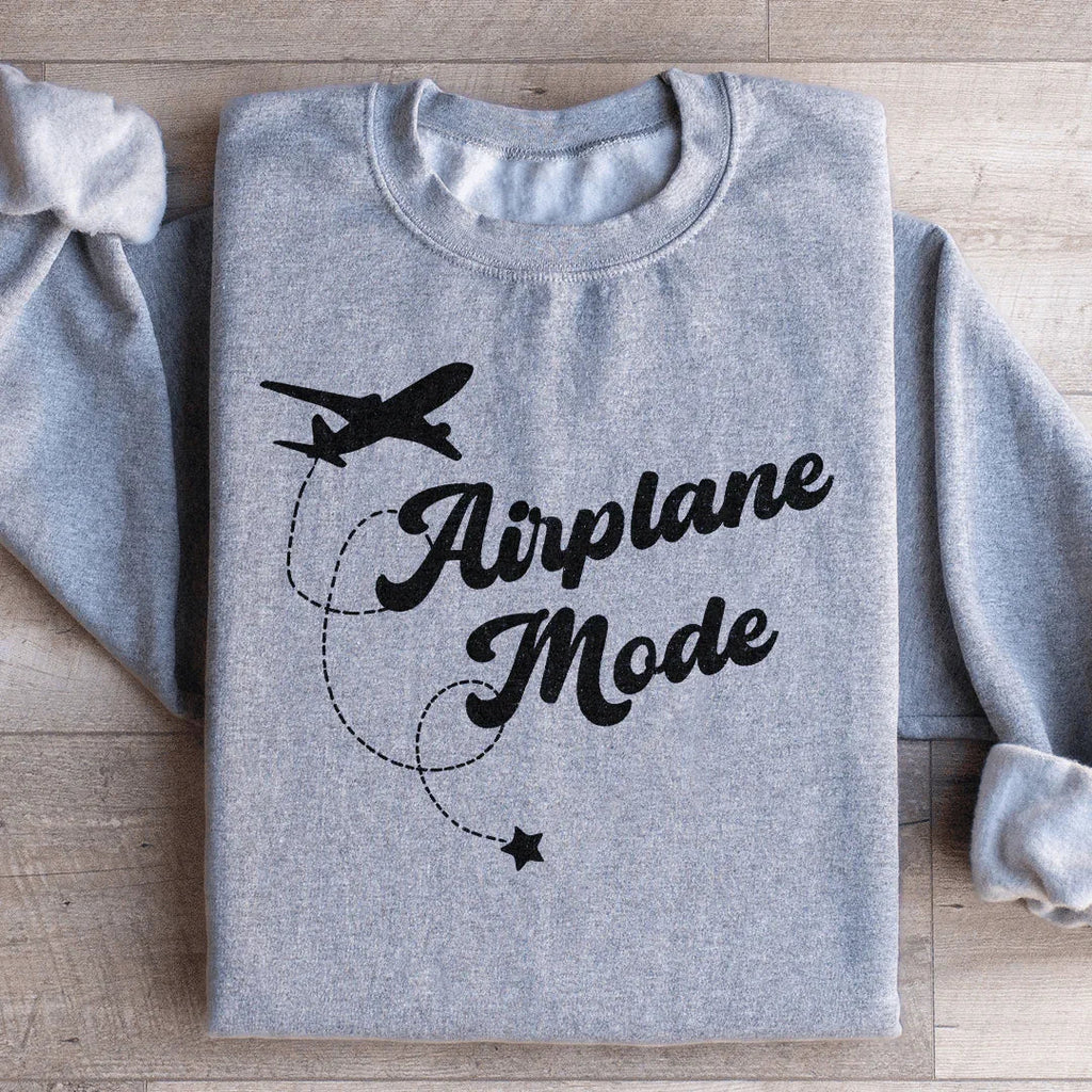 Airplane Mode Sweatshirt Peachy Sunday