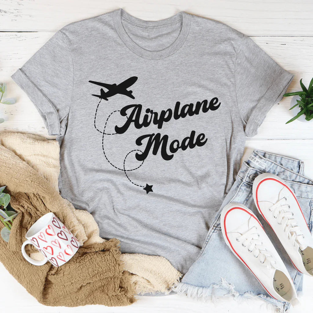 Airplane Mode Tee Peachy Sunday