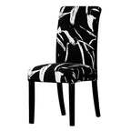 All black flower printed Chair Cover Washable Removable big elastic seat Covers Slipcovers Stretch for banquet hotel arm wedding Stevvex