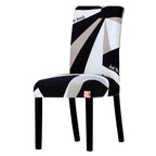 All black flower printed Chair Cover Washable Removable big elastic seat Covers Slipcovers Stretch for banquet hotel arm wedding Stevvex