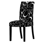 All black flower printed Chair Cover Washable Removable big elastic seat Covers Slipcovers Stretch for banquet hotel arm wedding Stevvex