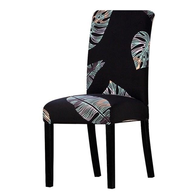 All black flower printed Chair Cover Washable Removable big elastic seat Covers Slipcovers Stretch for banquet hotel arm wedding Stevvex