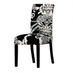 All black flower printed Chair Cover Washable Removable big elastic seat Covers Slipcovers Stretch for banquet hotel arm wedding Stevvex