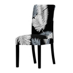 All black flower printed Chair Cover Washable Removable big elastic seat Covers Slipcovers Stretch for banquet hotel arm wedding Stevvex