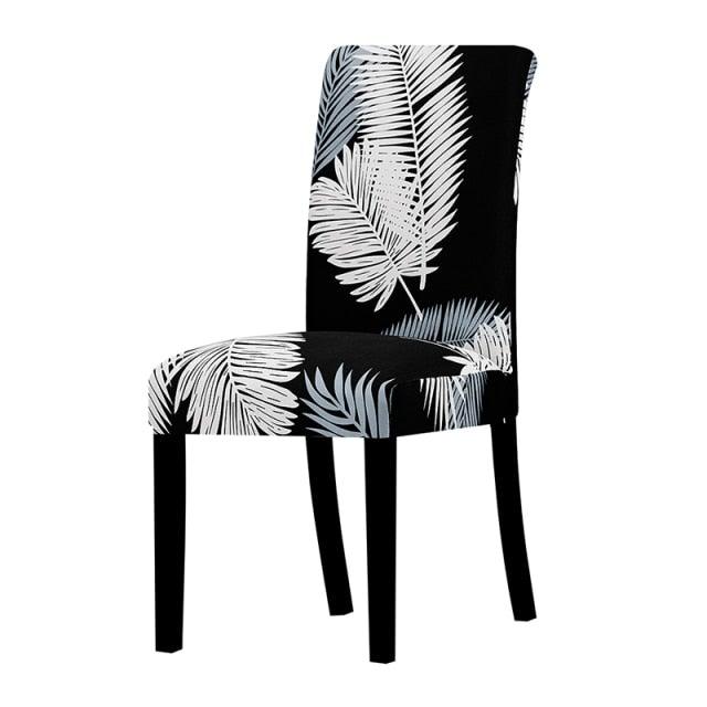 All black flower printed Chair Cover Washable Removable big elastic seat Covers Slipcovers Stretch for banquet hotel arm wedding Stevvex