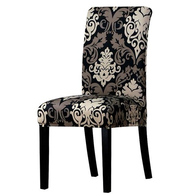 All black flower printed Chair Cover Washable Removable big elastic seat Covers Slipcovers Stretch for banquet hotel arm wedding Stevvex
