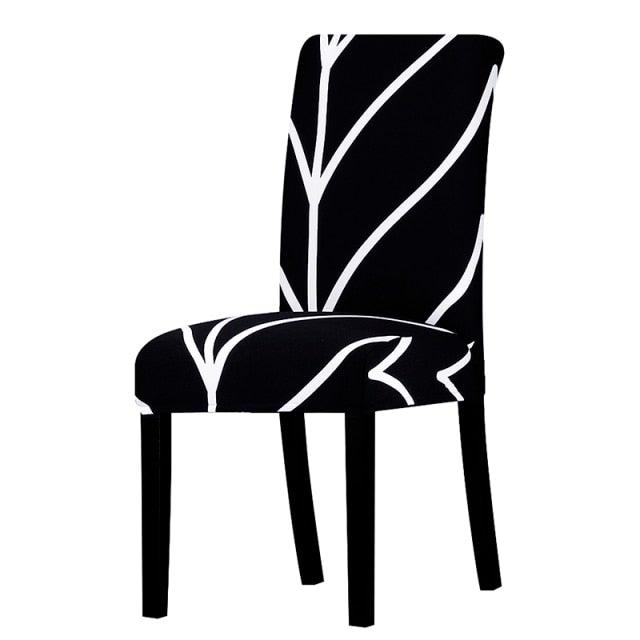 All black flower printed Chair Cover Washable Removable big elastic seat Covers Slipcovers Stretch for banquet hotel arm wedding Stevvex