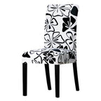 All black flower printed Chair Cover Washable Removable big elastic seat Covers Slipcovers Stretch for banquet hotel arm wedding Stevvex