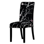 All black flower printed Chair Cover Washable Removable big elastic seat Covers Slipcovers Stretch for banquet hotel arm wedding Stevvex
