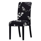 All black flower printed Chair Cover Washable Removable big elastic seat Covers Slipcovers Stretch for banquet hotel arm wedding Stevvex