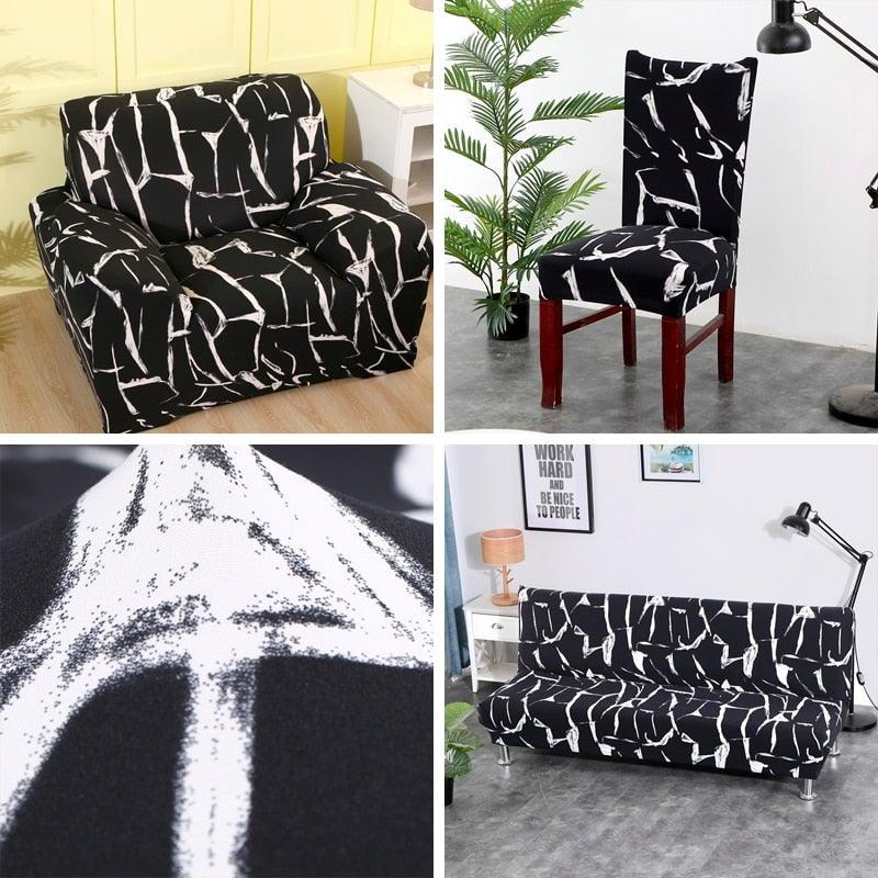All black flower printed Chair Cover Washable Removable big elastic seat Covers Slipcovers Stretch for banquet hotel arm wedding Stevvex