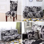 All black flower printed Chair Cover Washable Removable big elastic seat Covers Slipcovers Stretch for banquet hotel arm wedding Stevvex