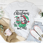 All I Want For Christmas Is Cats Tee Peachy Sunday