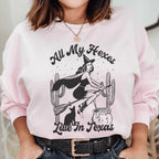 All My Hexas Live In Texas Sweatshirt Peachy Sunday