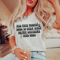 All This Mouth Does Is Talk Back Drink Caffeine And Cuss Tee Peachy Sunday