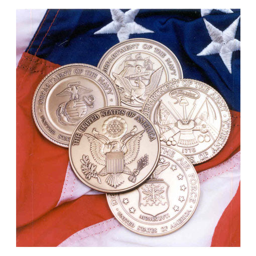 Navy Service Medallion, Brass Navy Medallion The Military Gift Store