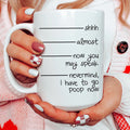 Shhh Mug 15 oz Peachy Sunday
