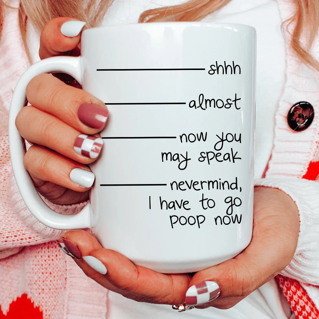 Shhh Mug 15 oz Peachy Sunday