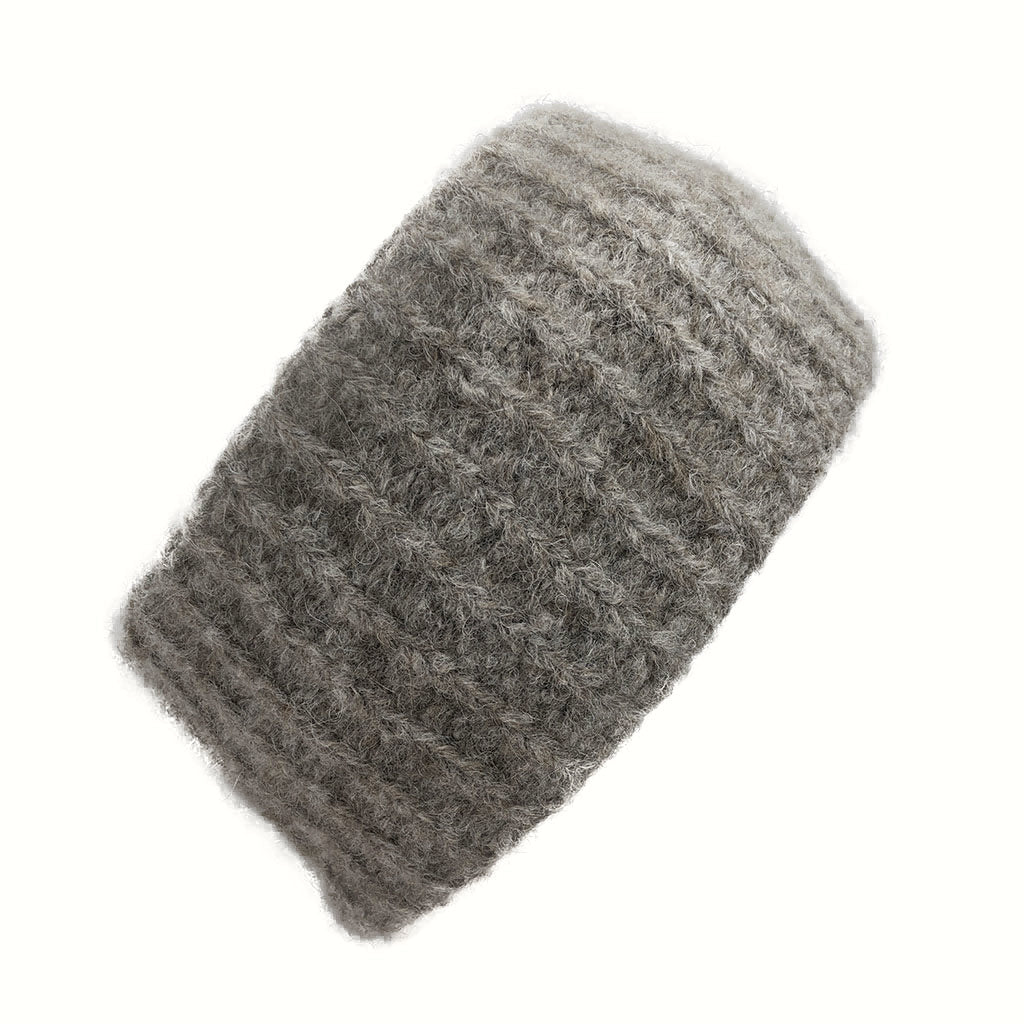 Alpaca Ear Warmer Ribbed Double Layer Lightweight Knitted Cozy Winter Headband BandsCo Straps