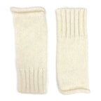 Alpaca Fingerless Knit Gloves Long Ribbed Cuff Winter Gloves Thumb Slit BandsCo Straps