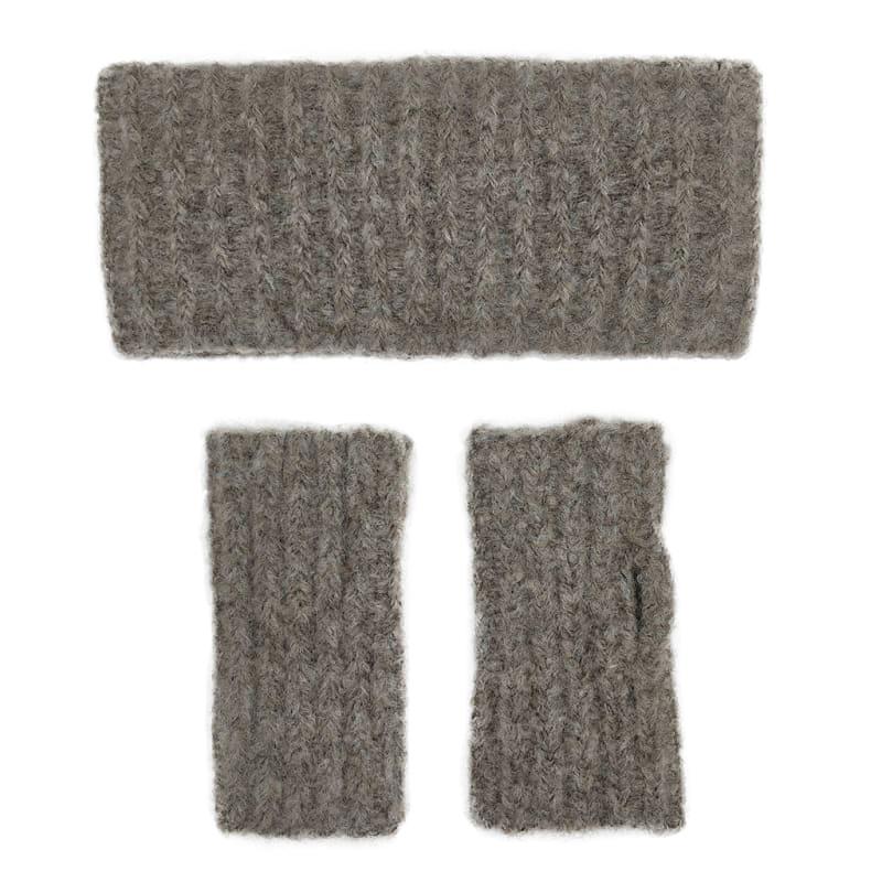 Alpaca Fingerless Ribbed Gloves With Thumb Slit Warm Autumn Wrist BandsCo Straps