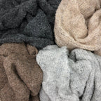 Alpaca Oversized Plush Scarf Almond Lightweight Warm Wrap Eco Soft Winter BandsCo Straps