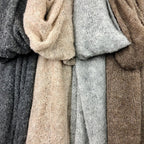 Alpaca Oversized Plush Scarf Almond Lightweight Warm Wrap Eco Soft Winter BandsCo Straps