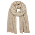 Alpaca Oversized Plush Scarf Almond Lightweight Warm Wrap Eco Soft Winter BandsCo Straps