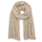 Alpaca Oversized Plush Scarf Almond Lightweight Warm Wrap Eco Soft Winter BandsCo Straps