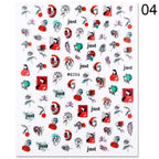 Alphabet Love Shaped  Pattern 3D Nail Stickers Slider Valentine Day Decals Foil For Love Nail Art Decoration Pop Art Nail Stickers Sexy Girl Designs Comics Water Transfer Decals Manicure Lips Nail Art Decorations Slider Nail Art Stickers Stevvex