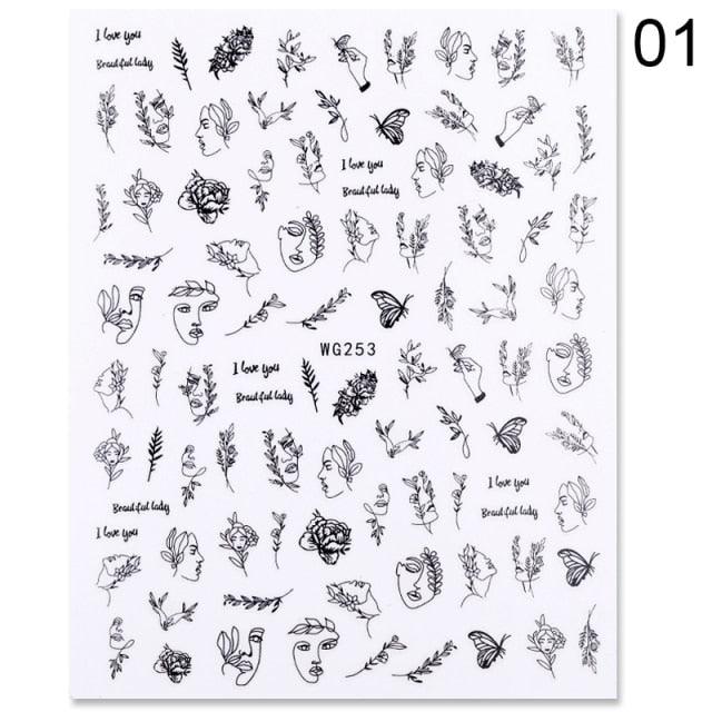 Alphabet Love Shaped  Pattern 3D Nail Stickers Slider Valentine Day Decals Foil For Love Nail Art Decoration Pop Art Nail Stickers Sexy Girl Designs Comics Water Transfer Decals Manicure Lips Nail Art Decorations Slider Nail Art Stickers Stevvex