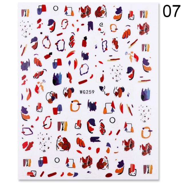 Alphabet Love Shaped  Pattern 3D Nail Stickers Slider Valentine Day Decals Foil For Love Nail Art Decoration Pop Art Nail Stickers Sexy Girl Designs Comics Water Transfer Decals Manicure Lips Nail Art Decorations Slider Nail Art Stickers Stevvex