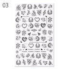 Alphabet Love Shaped  Pattern 3D Nail Stickers Slider Valentine Day Decals Foil For Love Nail Art Decoration Pop Art Nail Stickers Sexy Girl Designs Comics Water Transfer Decals Manicure Lips Nail Art Decorations Slider Nail Art Stickers Stevvex