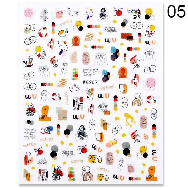 Alphabet Love Shaped  Pattern 3D Nail Stickers Slider Valentine Day Decals Foil For Love Nail Art Decoration Pop Art Nail Stickers Sexy Girl Designs Comics Water Transfer Decals Manicure Lips Nail Art Decorations Slider Nail Art Stickers Stevvex