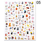 Alphabet Love Shaped  Pattern 3D Nail Stickers Slider Valentine Day Decals Foil For Love Nail Art Decoration Pop Art Nail Stickers Sexy Girl Designs Comics Water Transfer Decals Manicure Lips Nail Art Decorations Slider Nail Art Stickers Stevvex