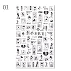 Alphabet Love Shaped  Pattern 3D Nail Stickers Slider Valentine Day Decals Foil For Love Nail Art Decoration Pop Art Nail Stickers Sexy Girl Designs Comics Water Transfer Decals Manicure Lips Nail Art Decorations Slider Nail Art Stickers Stevvex