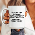 Alphabet Soup Ceramic Mug 15 oz Peachy Sunday